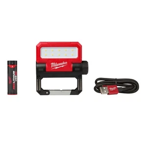 Milwaukee USB Rechargeable ROVER Pivoting Floodlight, 550 Lumens, Model# 2114-21 - Picture 1 of 10