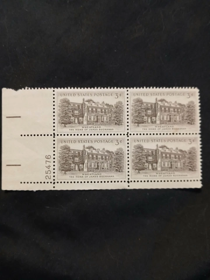 USA 1956 - Wheatland / Pres. Buchanan's Home, Pa. - 4 Stamp block - Scott #1081 - Image 1 of 1