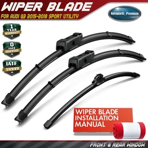 3Pcs 24'' & 24'' & 15'' Windshield Wiper Blades for Porsche Cayenne 2011-2018 - Picture 1 of 12