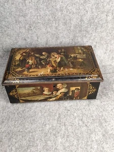 Vintage Blechdose aus Metall mit Schloss - Bild 1 von 17