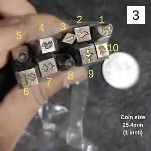 Estampillas de impresión de metal para metales blandos - cuero - arcilla - cera - goma laca - Imagen 1 de 1