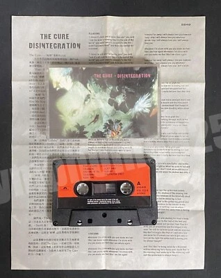 1989 The Cure Disintegration Taiwan Ltd 12 Tracks Cassette Tape W/Promo Insert  - Image 1 of 4