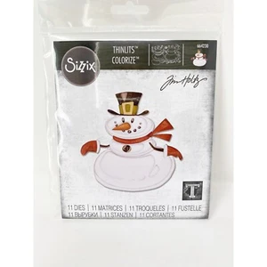 Sizzix Thinlits Tim Holtz Mr. Snowman, Colorize Cutting Dies Christmas 664230 - Picture 1 of 9