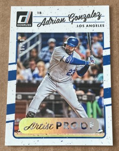 Adrian Gonzalez 2017 Donruss #112 ARTIST PROOF SSP #06/10 SUPER RARE DODGERS