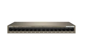 Tenda TEG1016M 16-Port Gigabit Switch VLAN Unmanaged Lüfterlos Metallgehäuse - Photo 1/4