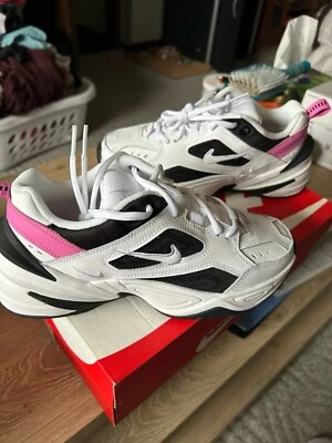 NEW Womens Size 6 Nike M2k Tekno Running Shoes AO3108-105 White Black China Rose - Image 1 of 4
