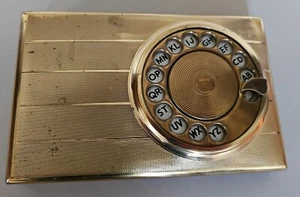 Stratton Dialpad Vintage Telephone Index Gold Tone Well Used - Picture 1 of 18