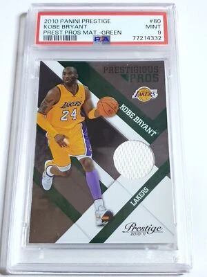 Camiseta Prestige Kobe Bryant 2010 #parche verde/499 usada en juegos - PSA 9 (POP 1) Foto 1 de 4