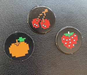 2020 Pac-Man Board Game Lot of 3 FRUIT Pac Man TOKENS Replacement Part PARTS - Picture 1 of 2