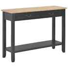 Console Table Black 110X35x80 Cm Wood