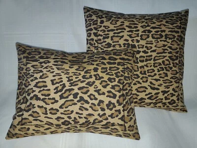 2 RALPH LAUREN ARAGON ЛЕОПАРД БРОСИТЬ НАВОЛОЧКИ (12 x 16 и 16 x 16 дюймов) новый - Изображение 1 из 4