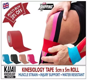 1 Roll 5cm x 5m Kinesiology Tape KT Muscle Strain Injury Support Physio Sports - Picture 1 of 10