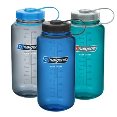 NALGENE WIDE MOUTH SUSTAIN 1L WATER BOTTLE BPA FREE MADE IN USA NEW 2025 COLOURS