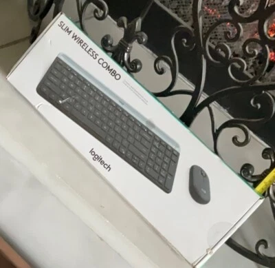 Logitech SLIM WIRELESS COMBO Keyboard + Mouse SEALED - Image 1 of 3