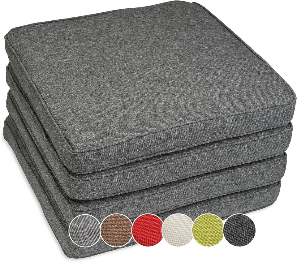 4er Set Stuhlkissen wasserdicht UV-lichtecht Auflage für Stühle Bänke Sitzkissen - Bild 1 von 1