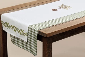 Tischläufer Olive 140 x 40 cm (239150) Tischdecke Gartentischdecke Gartendeko - Bild 1 von 1