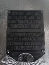 Metallschild,Warntafel,2. Weltkrieg,Heer,alt,datiert mit 1941,wohl selten,rar