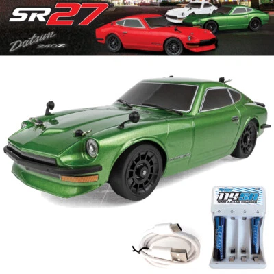Associated 20188C 1/27 SR27 Datsun 240Z RTR 2WD NiMH Combo Green Touring Car - Image 1 of 4