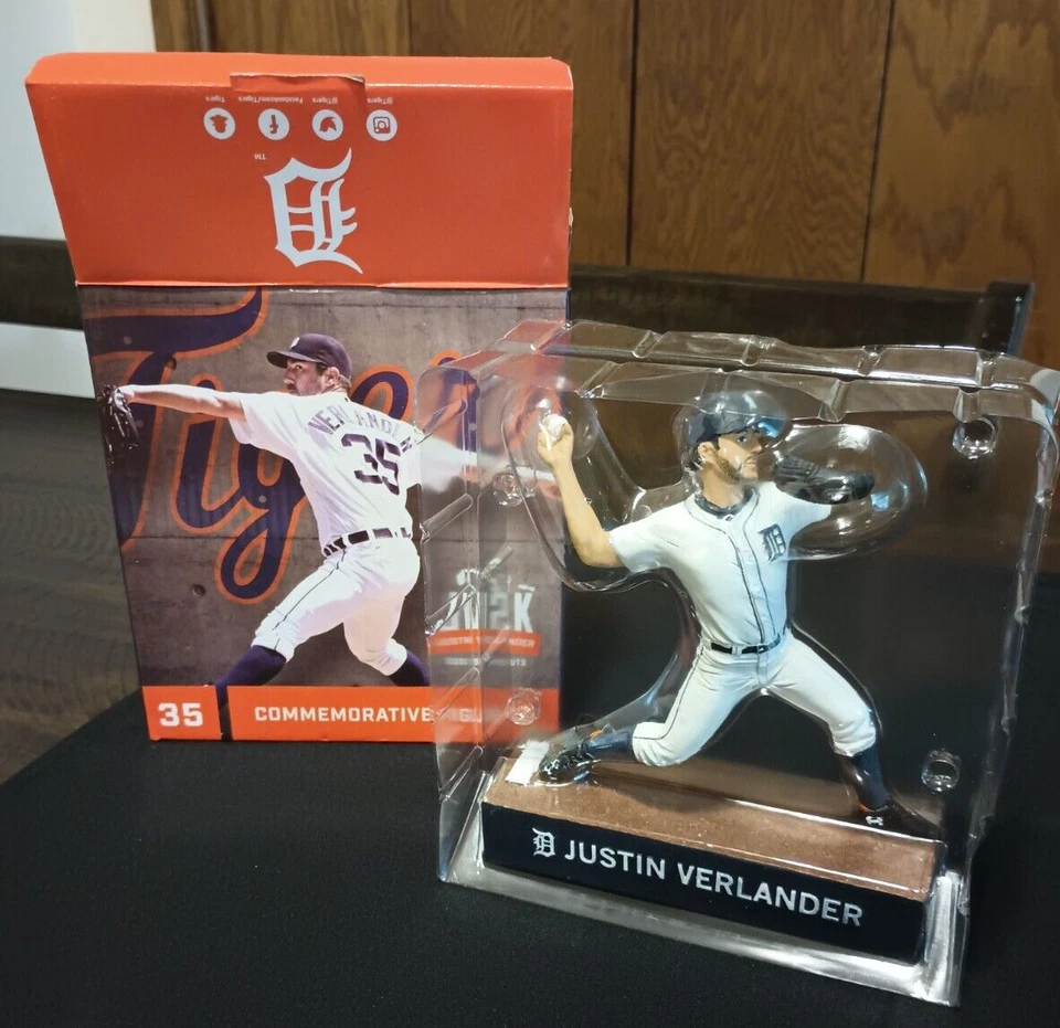 Justin Verlander,  Commemorative Figurine, 2016, Lot # 60731M1001,  NIB - Image 1 of 4