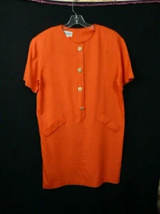 *Women's Vintage Jessica Howard Dress ~ Sz 12 ~ Orange  ~ Knee Length - Picture 1 of 8