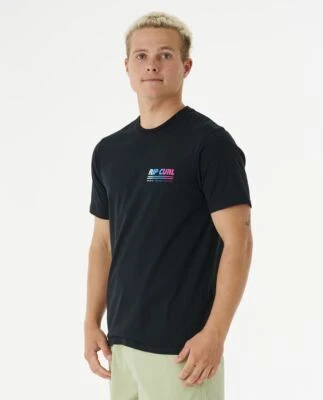 Camiseta Rip Curl Cotton SS ~ Surf Revival Decal negro - Imagen 1 de 2