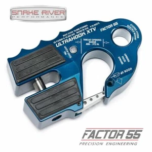 Factor 55 UltraHook XTV Closed System Winch Shackle Hook Blue For ATVs 00275-02 - Picture 1 of 6