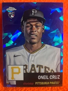 ONEIL CRUZ 2022 TOPPS CHROME PLATINUM BLUE ATOMIC ROOKIE REFRACTOR /100 PIRATES - Picture 1 of 2