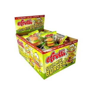 Caja Completa (60x) Mini Hamburguesa Efrutti Sour Sabrosa Goma Caramelos ¡Envío Gratuito! 0,32 oz - Imagen 1 de 2