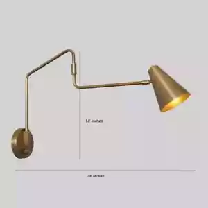 Stilnovo Style Pair Light Articulated Sconce Mid Century Brass Wall Lamp - Picture 1 of 3