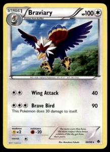 2011 Pokemon Black & White - Emerging Powers Braviary #88 Heavy Play - Picture 1 of 2