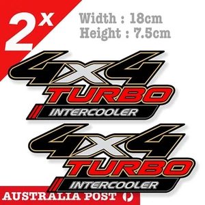 Toyota Hilux 4x4 Turbo Intercooler Large x 2 Laptop , Car, Ute Decal Stickers - Picture 1 of 4