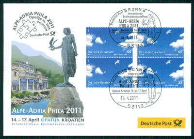GERMANY EXHIBITION-COVER 2011 CROATIA OPATIJA ARCHITECTURE PIGEON DOVE /m3317 - Image 1 of 2