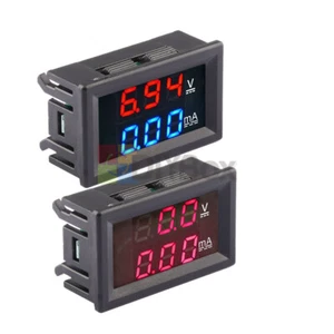 DC 100V 1A Voltmeter Ammeter Dual LED Amp Dual Digital Volt Meter Tester Gauge - Picture 1 of 26