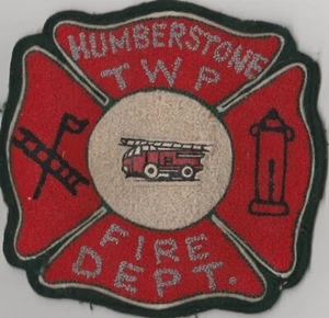 VINTAGE LARGE HUMBERSTONE ONTARIO CANADA T W P FIRE DEPT. PATCH - Picture 1 of 1