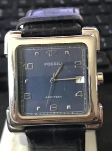 Fossil 38x42mm Arkitekt Blue Dial Men Watch FS-2819 Stainless Steel-RUN (#1580) - Picture 1 of 11