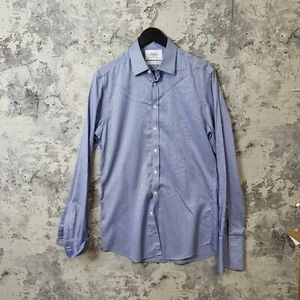 Charles Tyrwhitt Oberhemd Herren 15,5 Extra Slim Fit Blau Cutaway Knopfleiste A - Bild 1 von 10