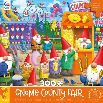 Ceaco jigsaw puzzle;  Gnome County Fair by Tim Bowers;  300 pcs;  2278-9 - Image 1 of 3