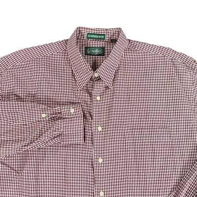 Gitman Bros Button Shirt Mens Size XL Red White Check Cotton USA Long Sleeve - Image 1 of 4