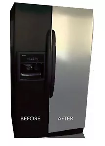 Panel de puerta de refrigerador de papel de contacto de acero inoxidable para pelar y pegar 12' - Imagen 1 de 12