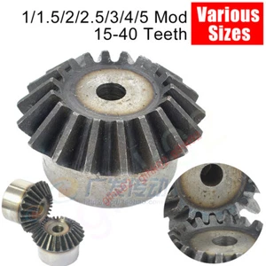 Bevel Gears 1 1.5 2 2.5 3 4 5 Mod 15-40 Teeth 45 Degree Bevels Carbon Steel Hard - Picture 1 of 31