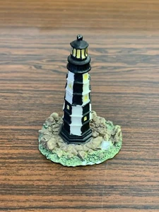 Small Light House With Rocks / Black, White, Brown - Picture 1 of 8
