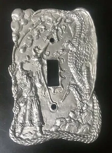 PEWTER WIZARD SINGLE TOGGLE LIGHT SWITCH PLATE COVER - Picture 1 of 1