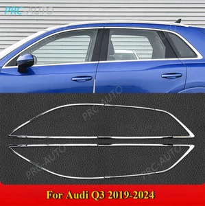 Para Audi Q3 2019-24 Plateado Acero Tira de Ventana Completa Alféizar Moldura Cubierta Borde 10 Piezas - Imagen 1 de 3