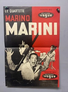 affiche ancienne Marino Marini Vogue Disques Quartette Deligne Jazz Fournier - Foto 1 di 6