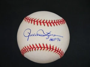 ROLLIE FINGERS SIGNED OFFICIAL AMERICAN LEAGUE BASEBALL INSCRIBED HOF 92 PSA COA - Picture 1 of 7