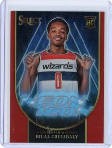 2023-24 Panini Select Bilal Coulibaly RC Rookie Neon Icon Red Prizm Wizards - Bild 1 von 3