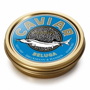 Echter Beluga Kaviar aus Deutschland mit CITES-Nummer 30g Dose - Bild 1 von 3