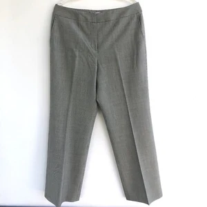 Talbots Stretch 12 gefütterte Hose vorne flach Wollmischung Hahnentritt schwarz gerade - Bild 1 von 19
