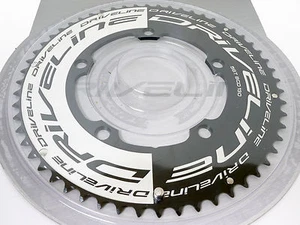 mr-ride DRIVELINE TT Time Trial Chainring 56T BCD 130MM Black/Silver - Picture 1 of 4