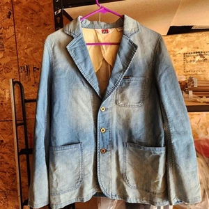 Ben Davis Jacket Adult Small Stretchy Denim Wash Workwear San Francisco - Picture 1 of 3